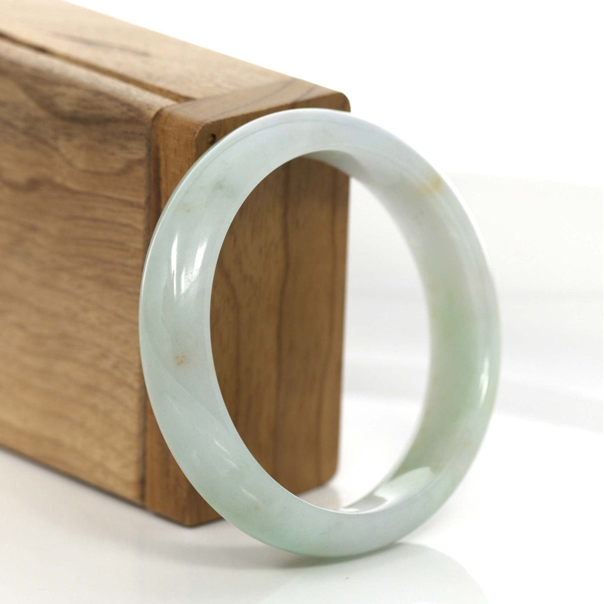 Classic Yellow- Green Natural Burmese Jadeite Jade Bangle (55.62 mm) #725