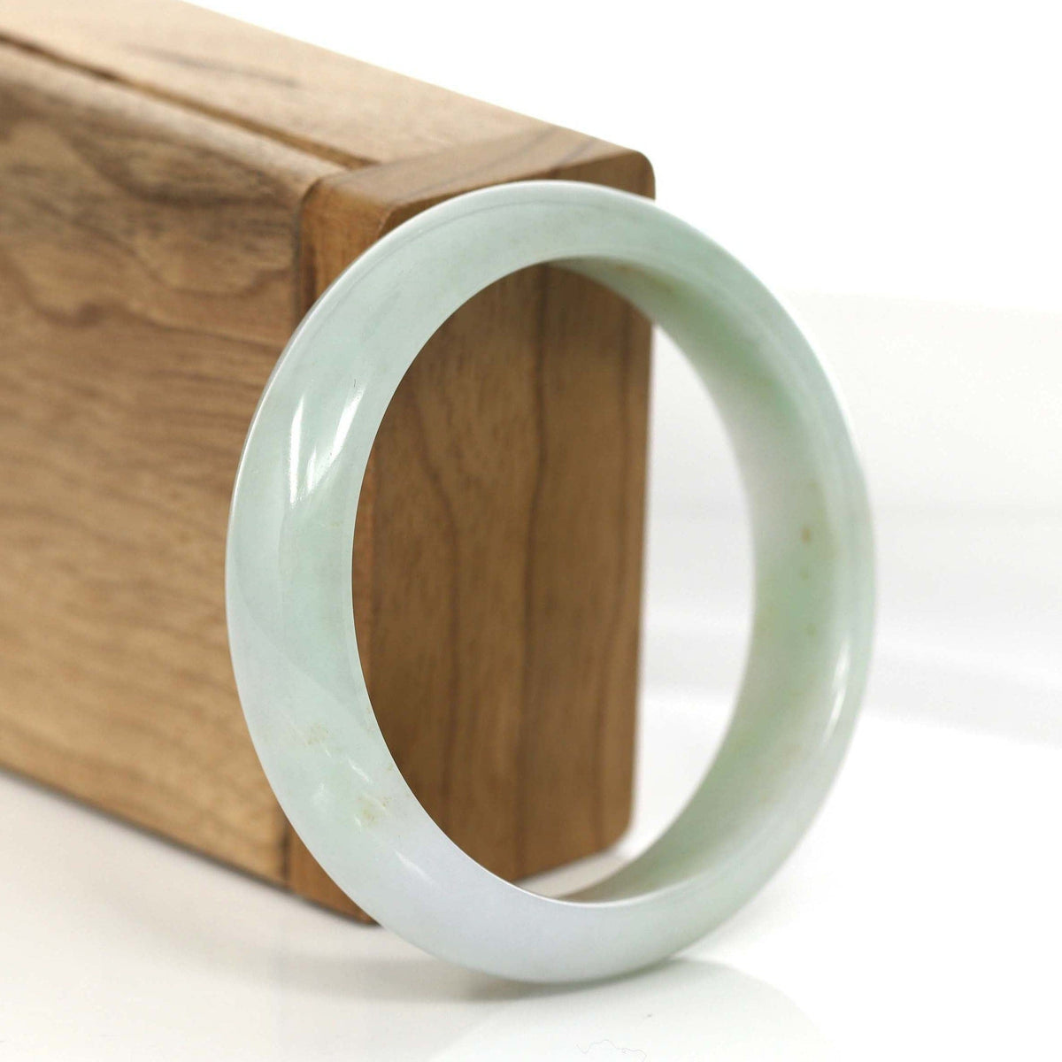 Classic Yellow- Green Natural Burmese Jadeite Jade Bangle (55.62 mm) #725