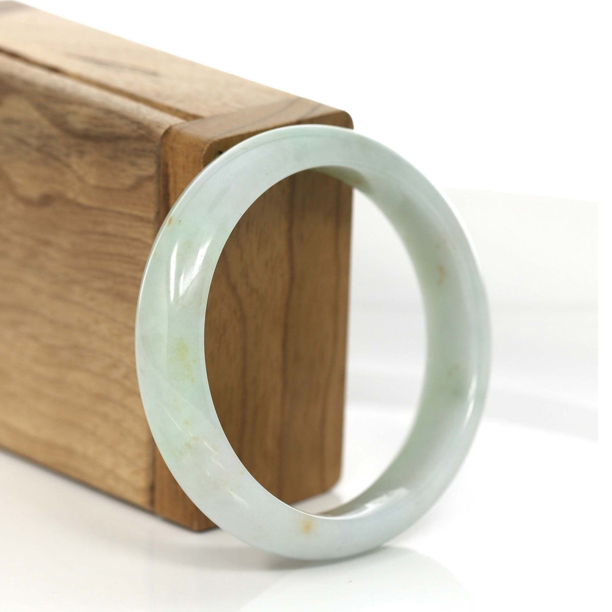 Classic Yellow- Green Natural Burmese Jadeite Jade Bangle (55.62 mm) #725