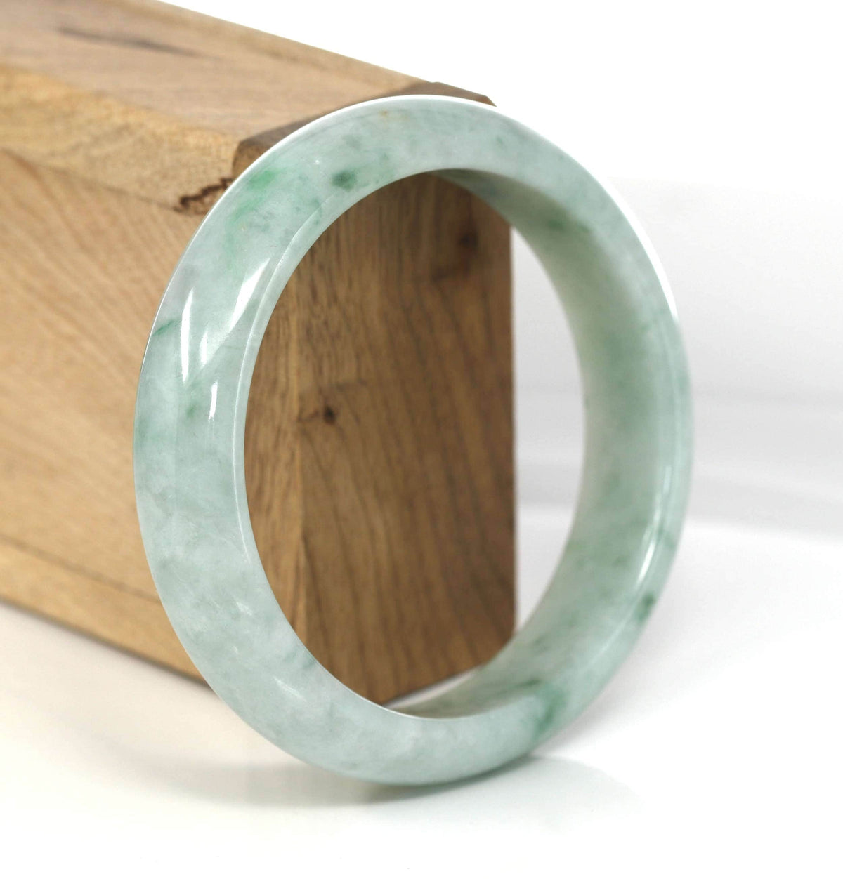 Genuine Burmese Green Jadeite Jade Bangle Bracelet ( 58.0 mm) #399