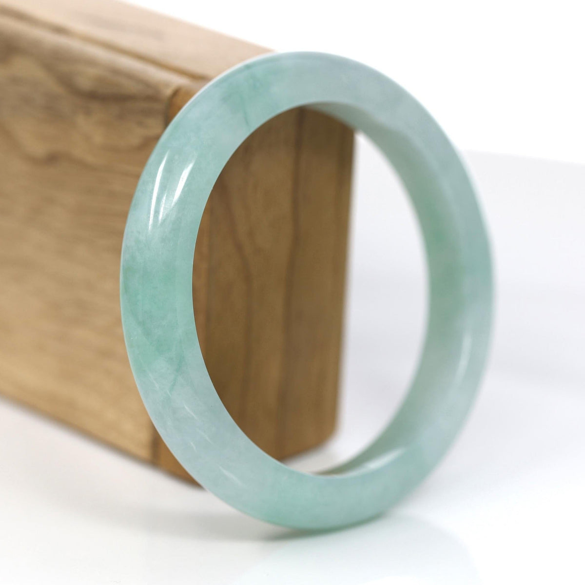 Natural Green Jadeite Jade Bangle Bracelet (59.63mm) #369