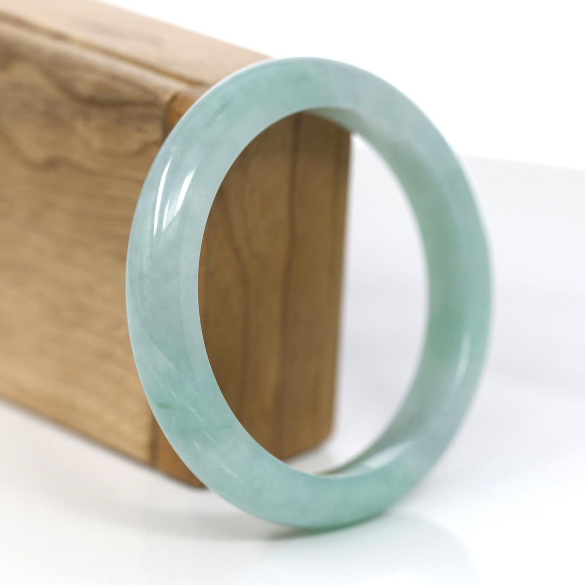 Natural Green Jadeite Jade Bangle Bracelet (59.63mm) #369