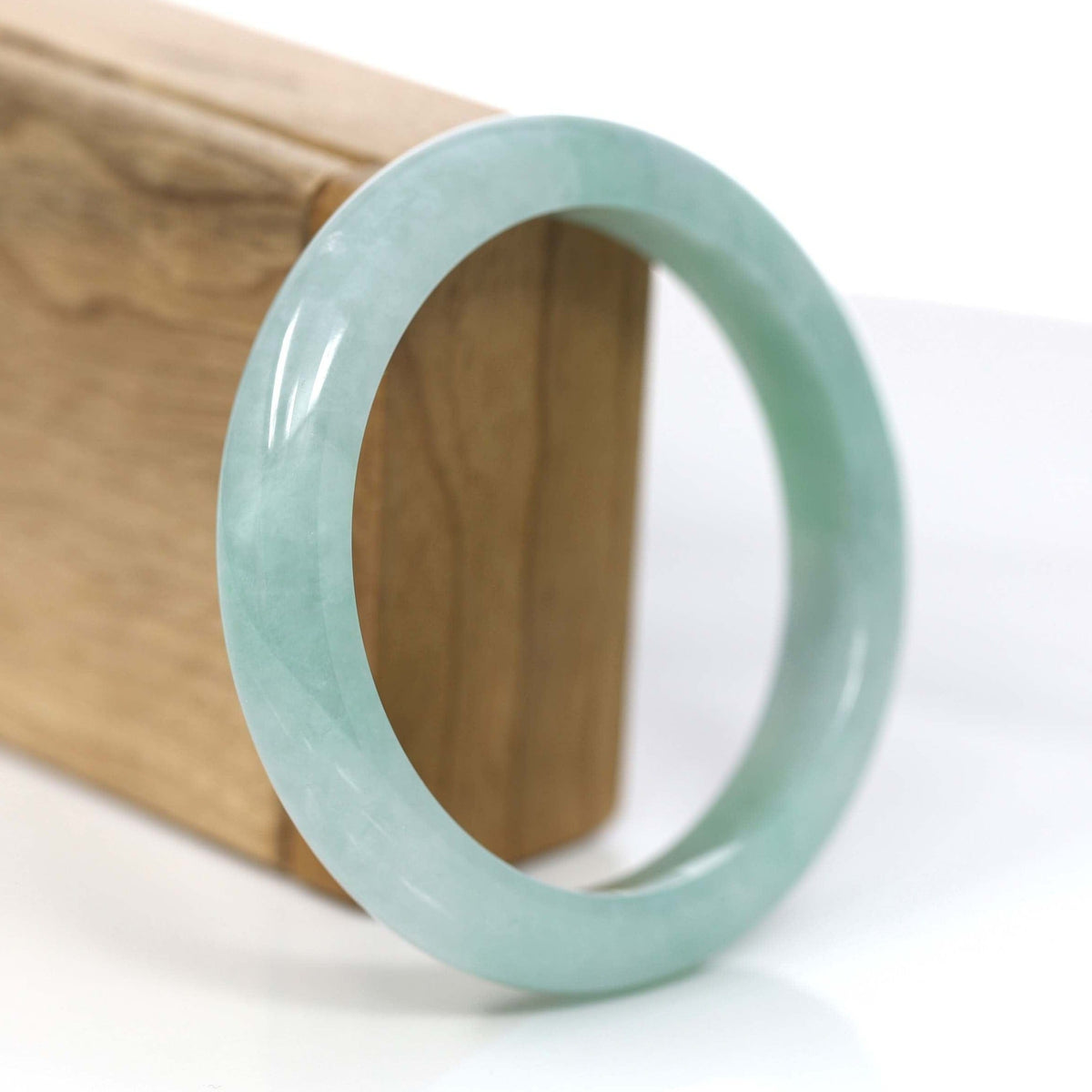 Natural Green Jadeite Jade Bangle Bracelet (59.63mm) #369