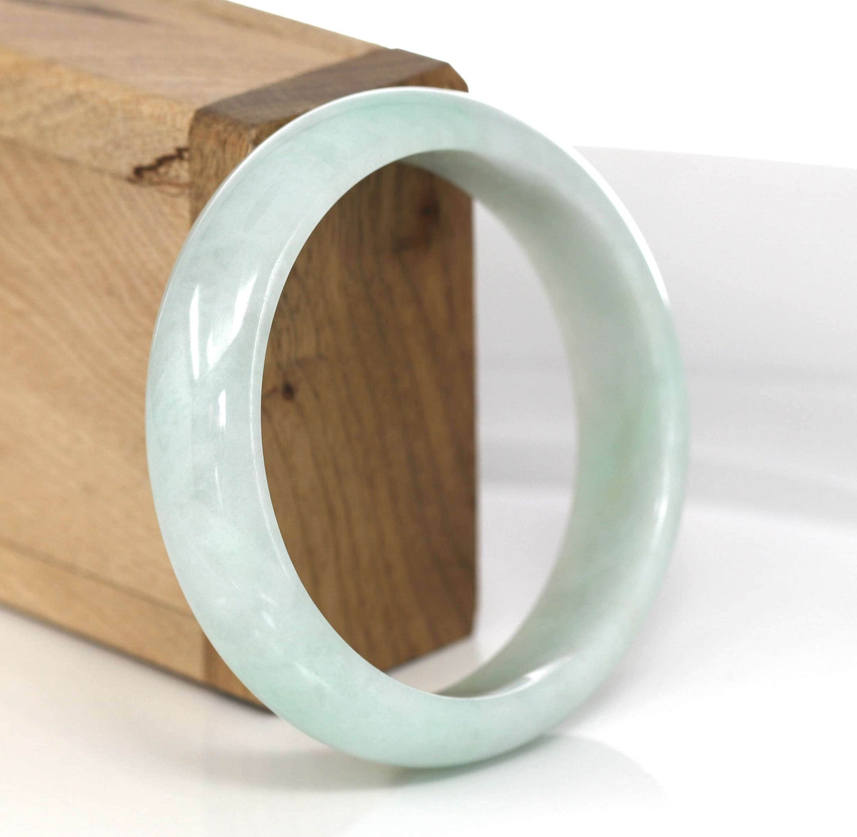 Genuine Burmese Jadeite Jade Bangle Bracelet (58.02 mm) #490