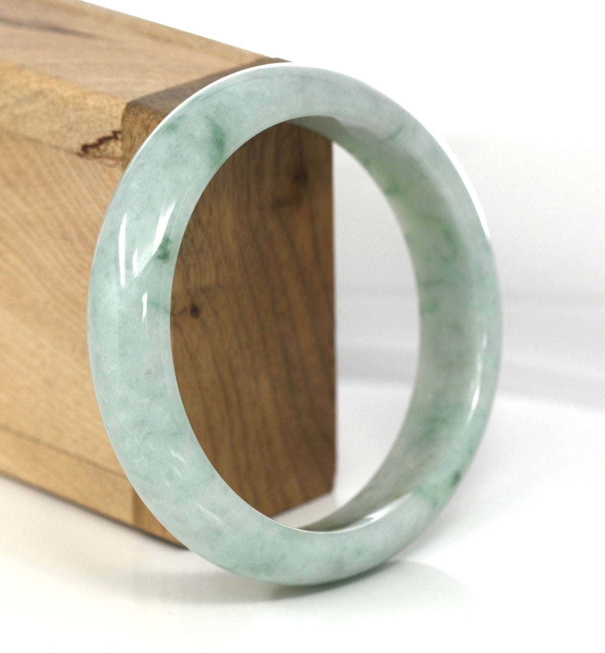 Genuine Burmese Green Jadeite Jade Bangle Bracelet ( 58.0 mm) #399