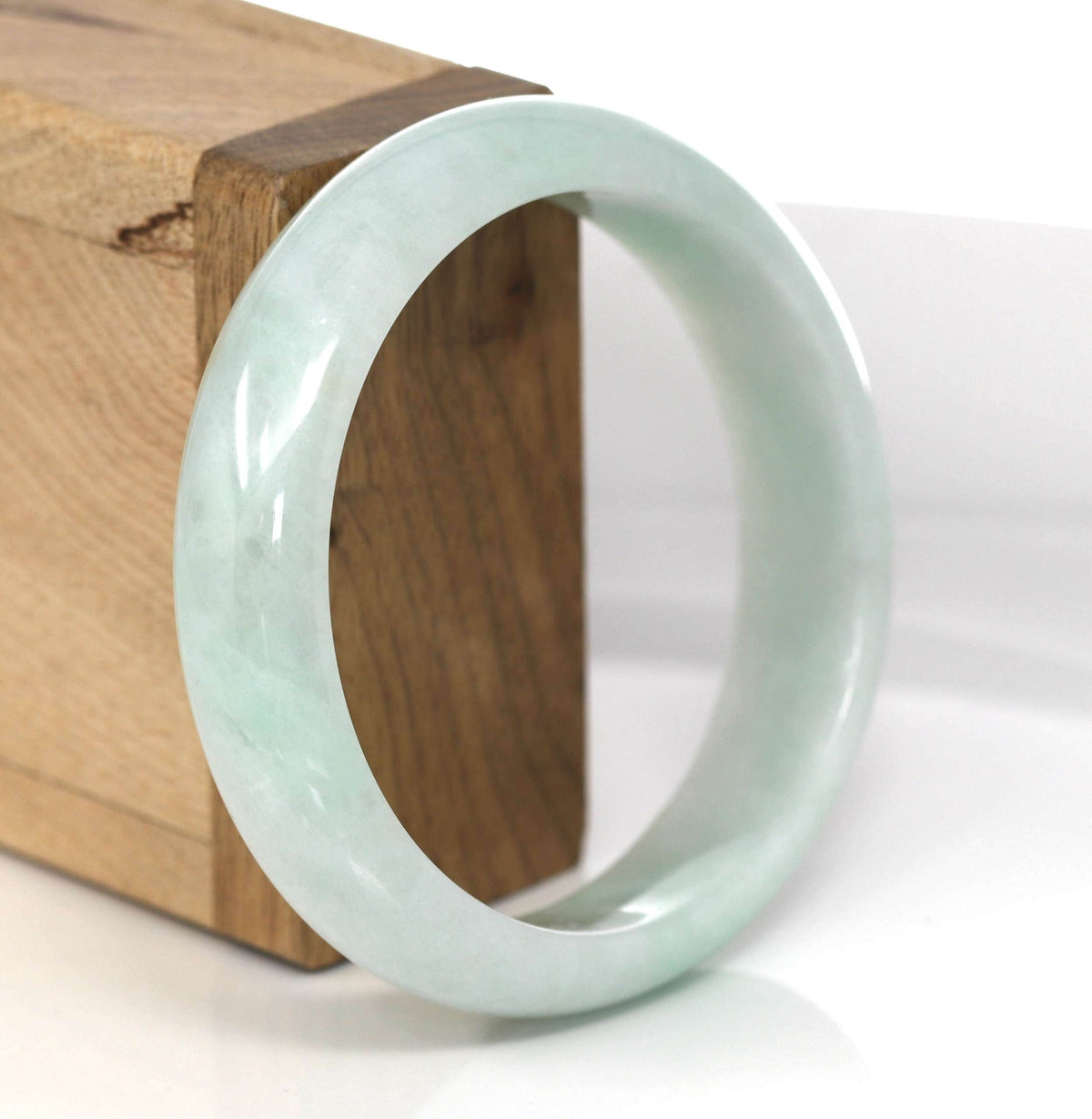 Genuine Burmese Jadeite Jade Bangle Bracelet (58.02 mm) #490