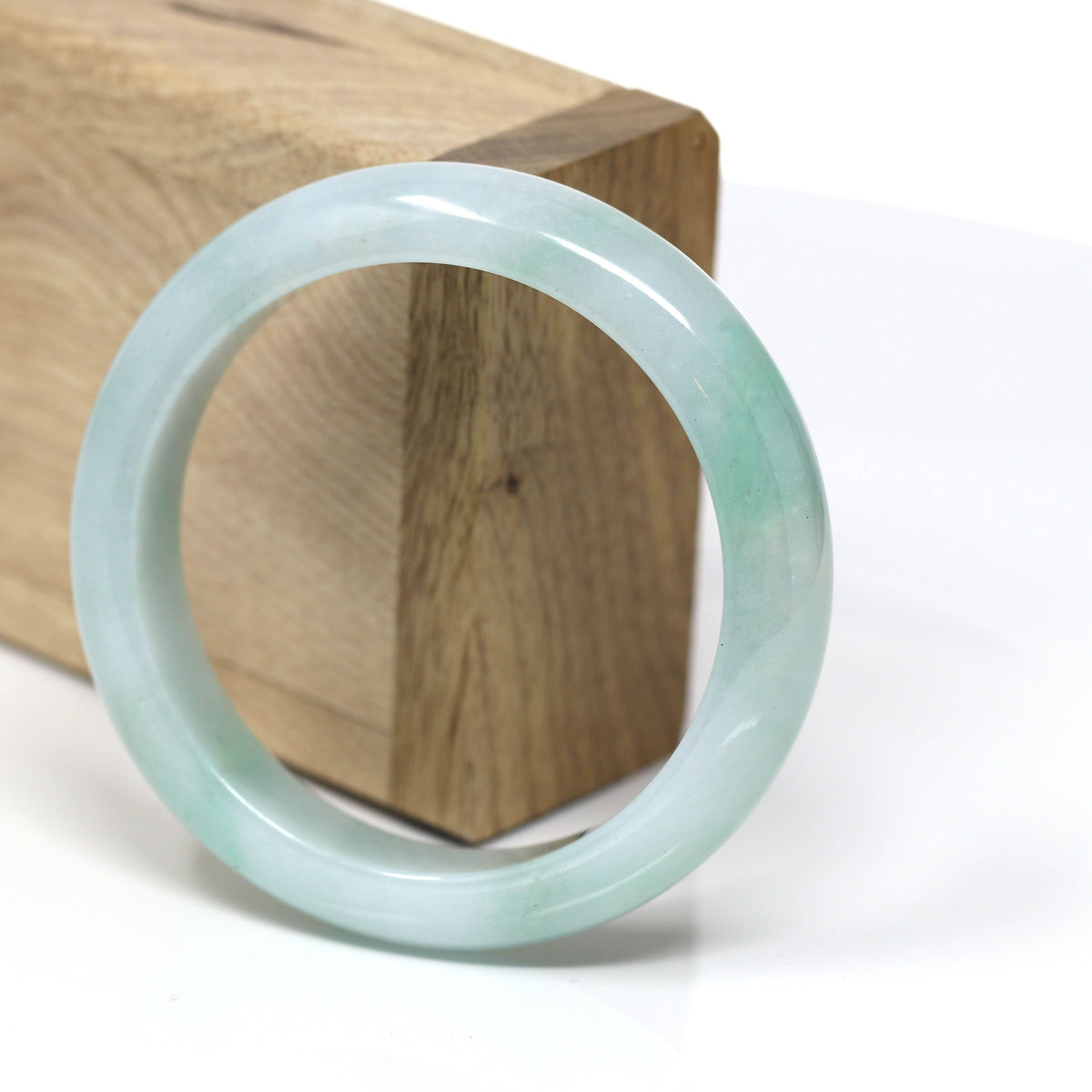 Natural Jadeite Jade Bangle Bracelet ( 56.7 mm ) #480