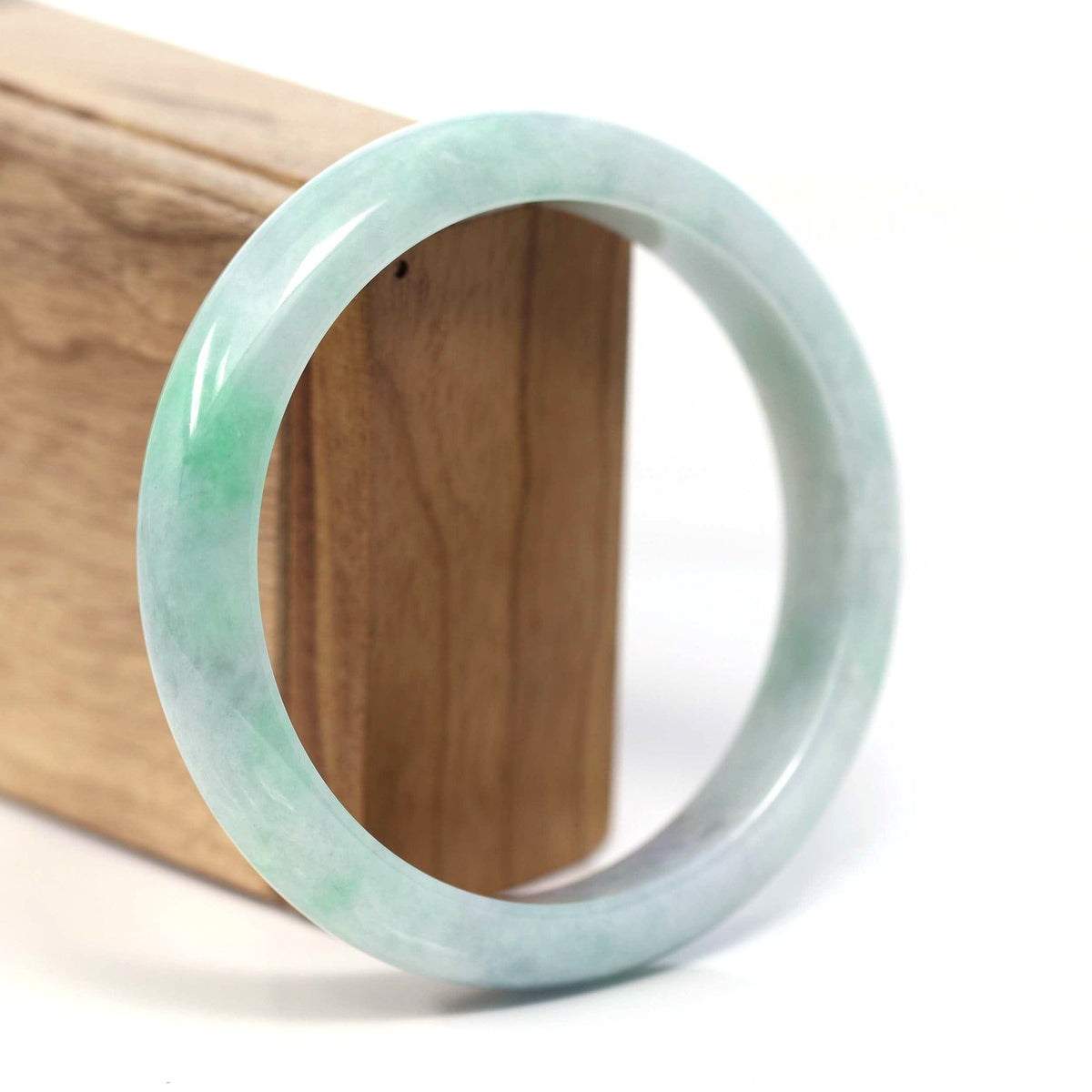 Genuine Lavender & Green Burmese Jadeite Jade Bangle Bracelet (62.62mm) #T197